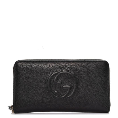Gucci Calfskin Soho Zip Around Wallet Black 1 of 10