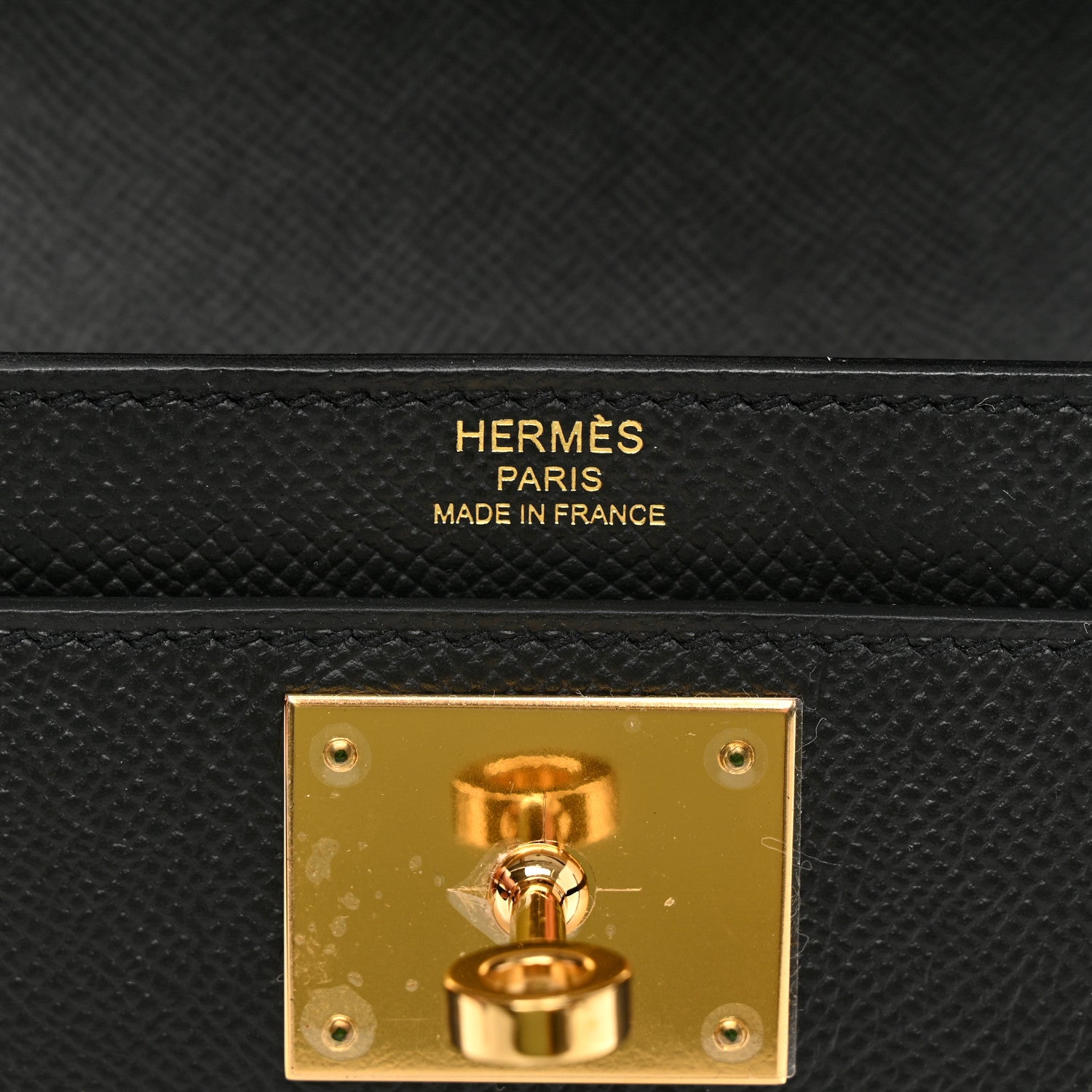 Hermes Epsom Kelly Depeches 25 Pouch Black 6 of 7