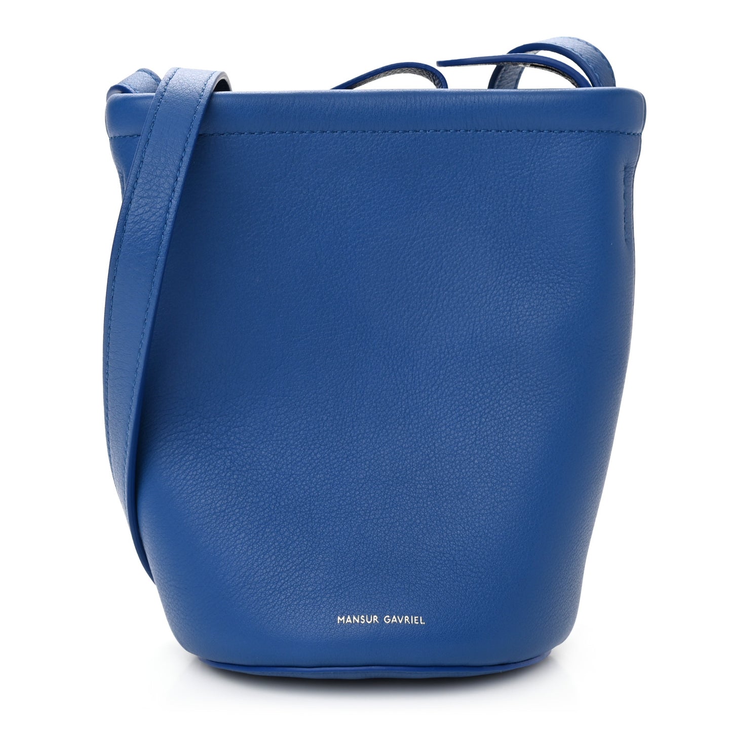 Pebbled Calfskin Mini Zip Bucket Bag Elettrico