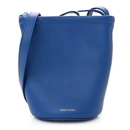 Mansur Gavriel Pebbled Calfskin Mini Zip Bucket Bag Elettrico 1 of 9