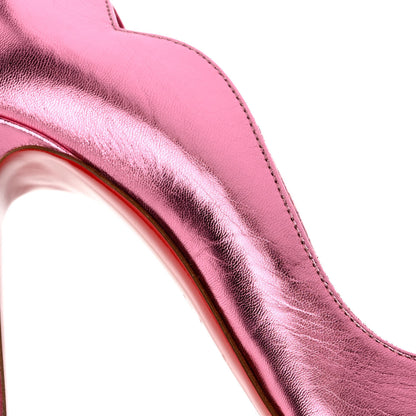 Christian Louboutin Metallic Patent Hot Chick 100 Pumps 39.5 Pink 9 of 11