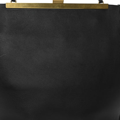 Celine Calfskin Clasp Horizontal Cabas Black 8 of 10