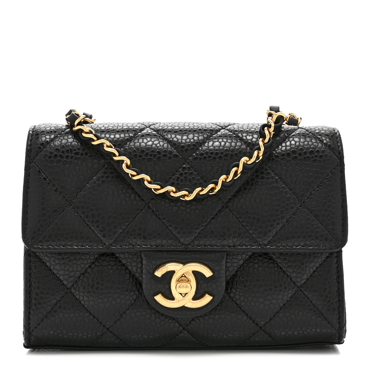 Chanel Grained Calfskin Quilted Cruise Mini Flap Black 1 of 10