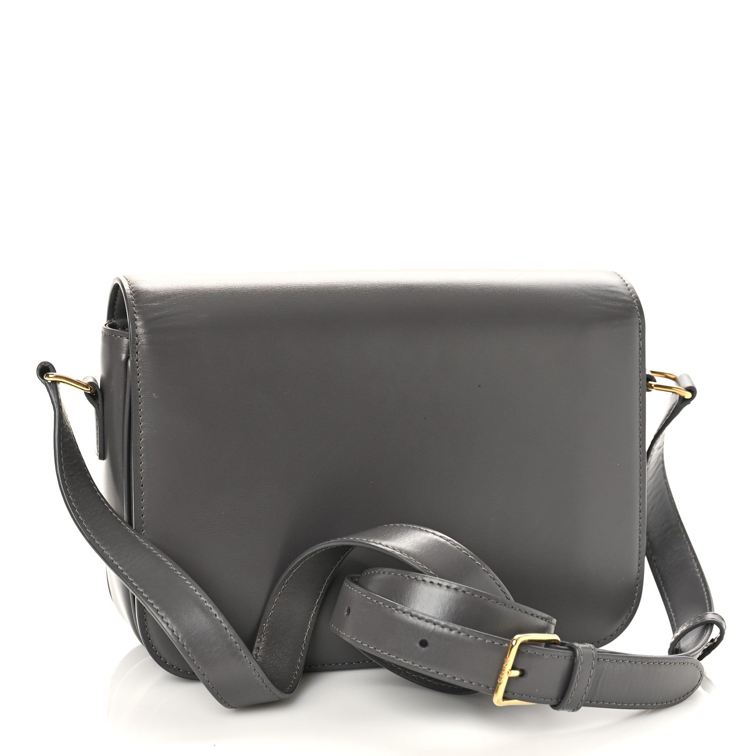 Celine Shiny Calfskin Medium Triomphe Grey 3 of 8