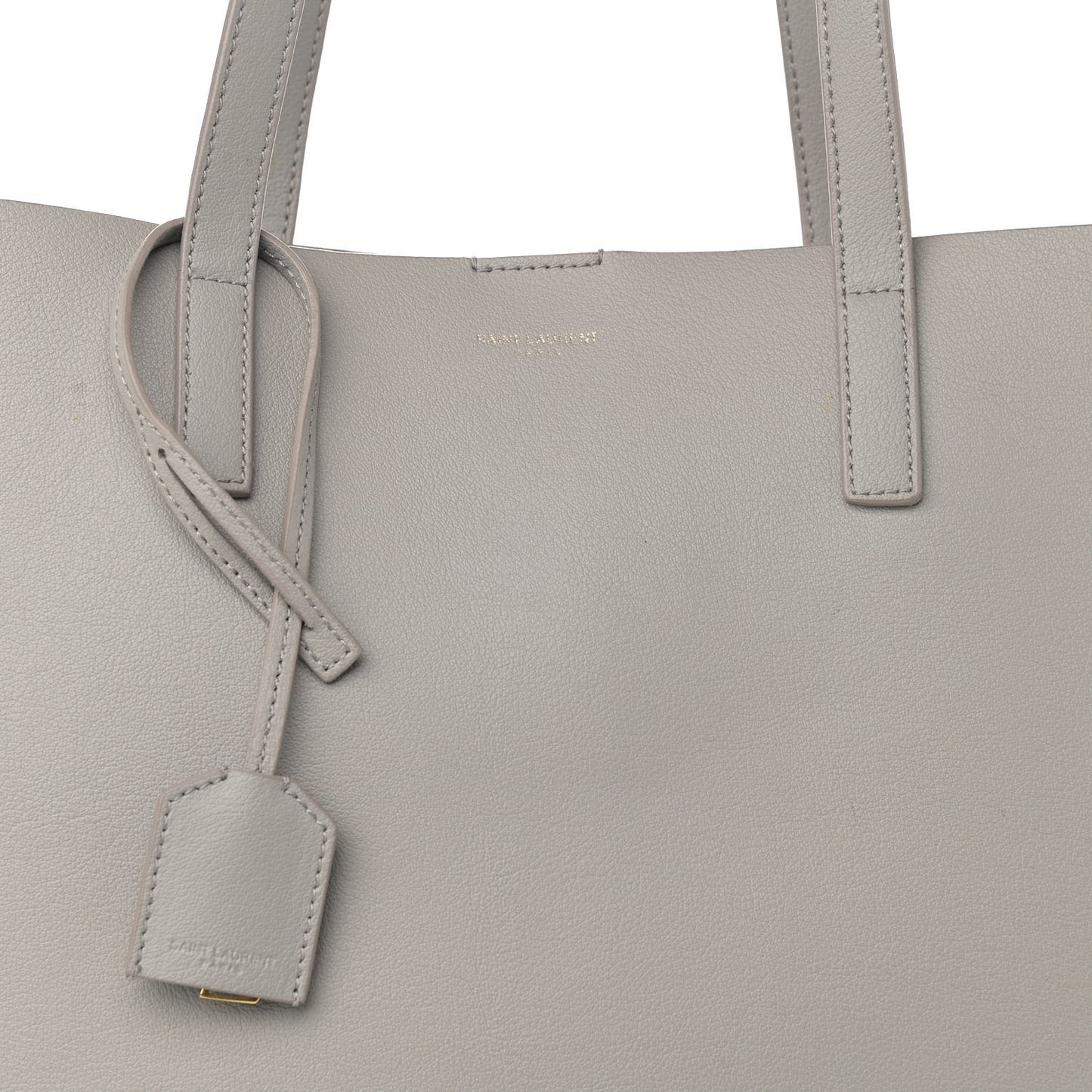Calfskin Medium Shopping Tote Light Grey