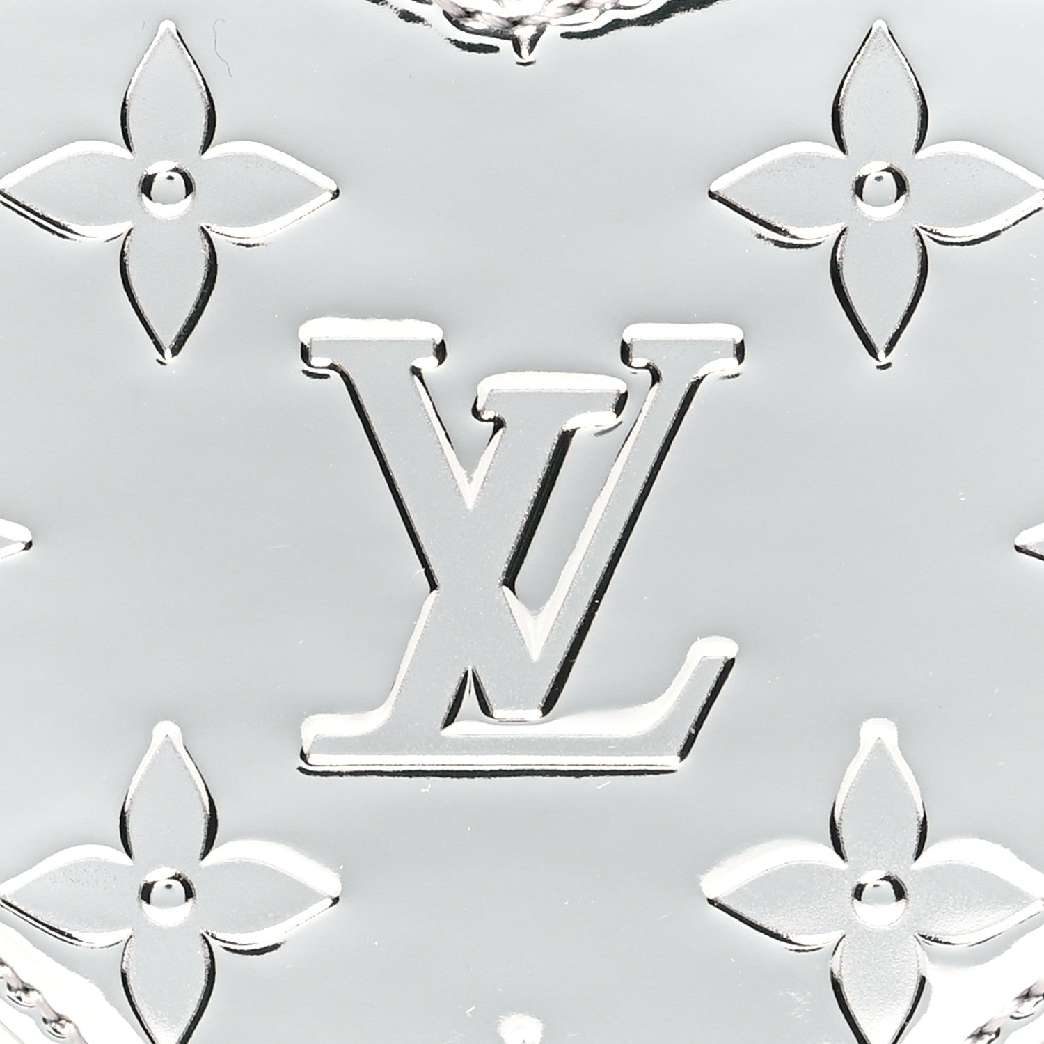 Louis Vuitton Monogram Mirror Heart Coin Purse Silver 7 of 10