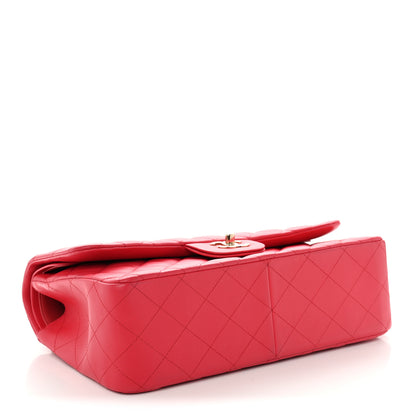 Chanel Lambskin Quilted Jumbo Double Flap Dark Pink 4 of 12