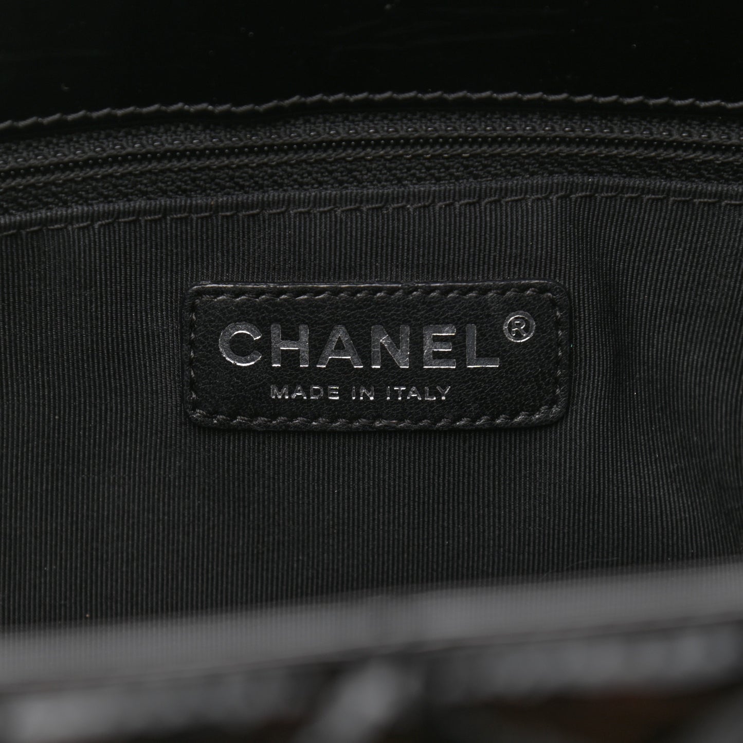 Patent Quilted Grand Shopping Tote GST Black