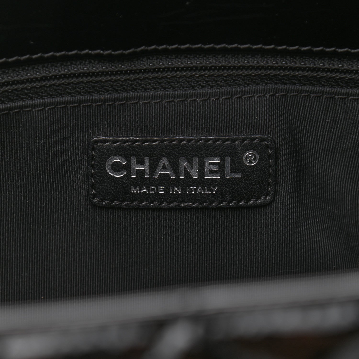 Chanel Patent Quilted Grand Shopping Tote GST Black 6 of 11