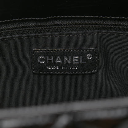 Chanel Patent Quilted Grand Shopping Tote GST Black 6 of 11