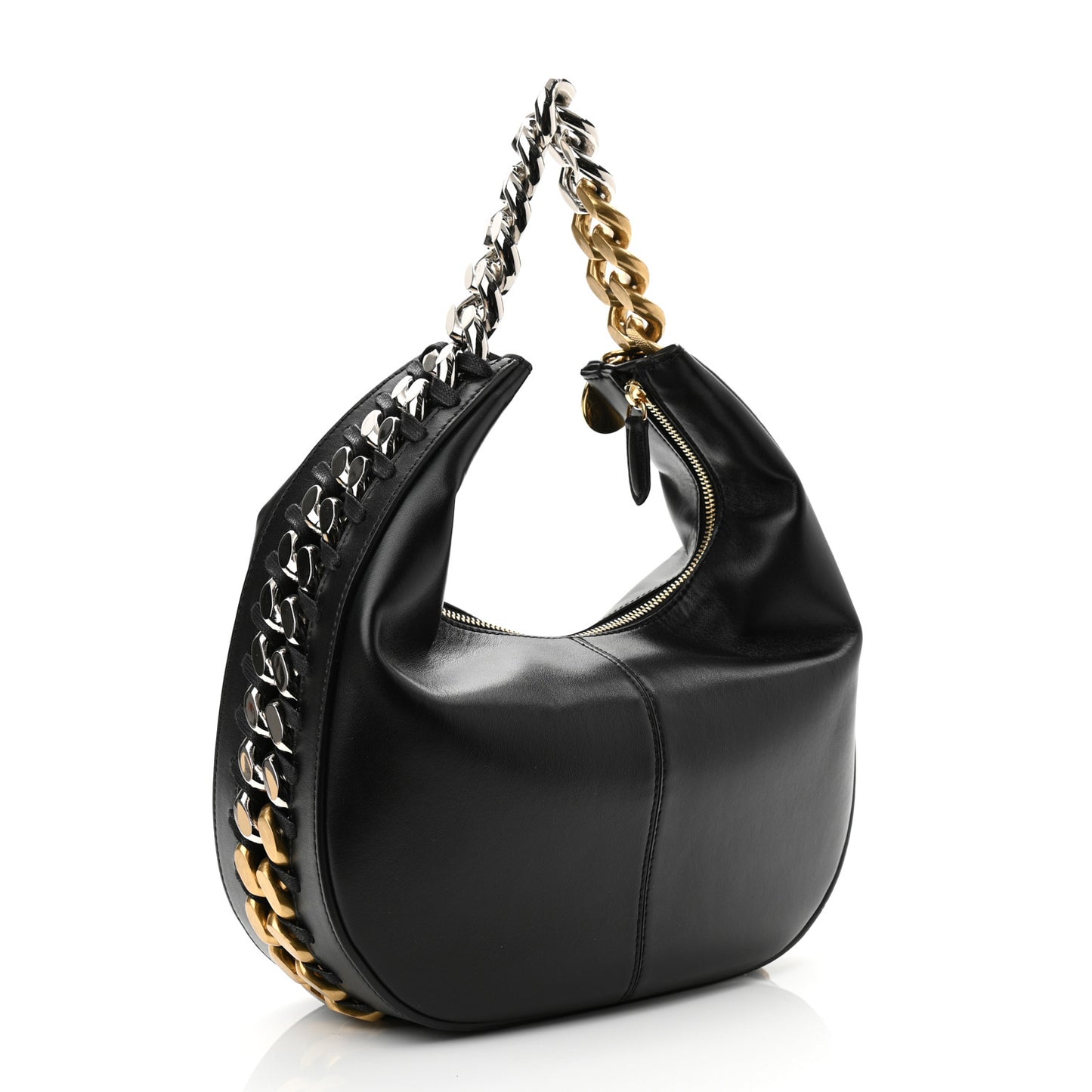 Eco Alter Nappa Frayme Small Zipit Shoulder Bag Black