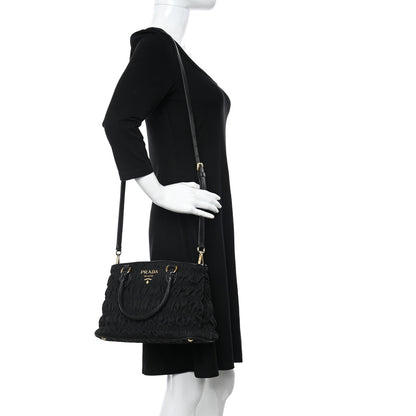 Prada Tessuto Nylon Gaufre Small Tote Black 2 of 16