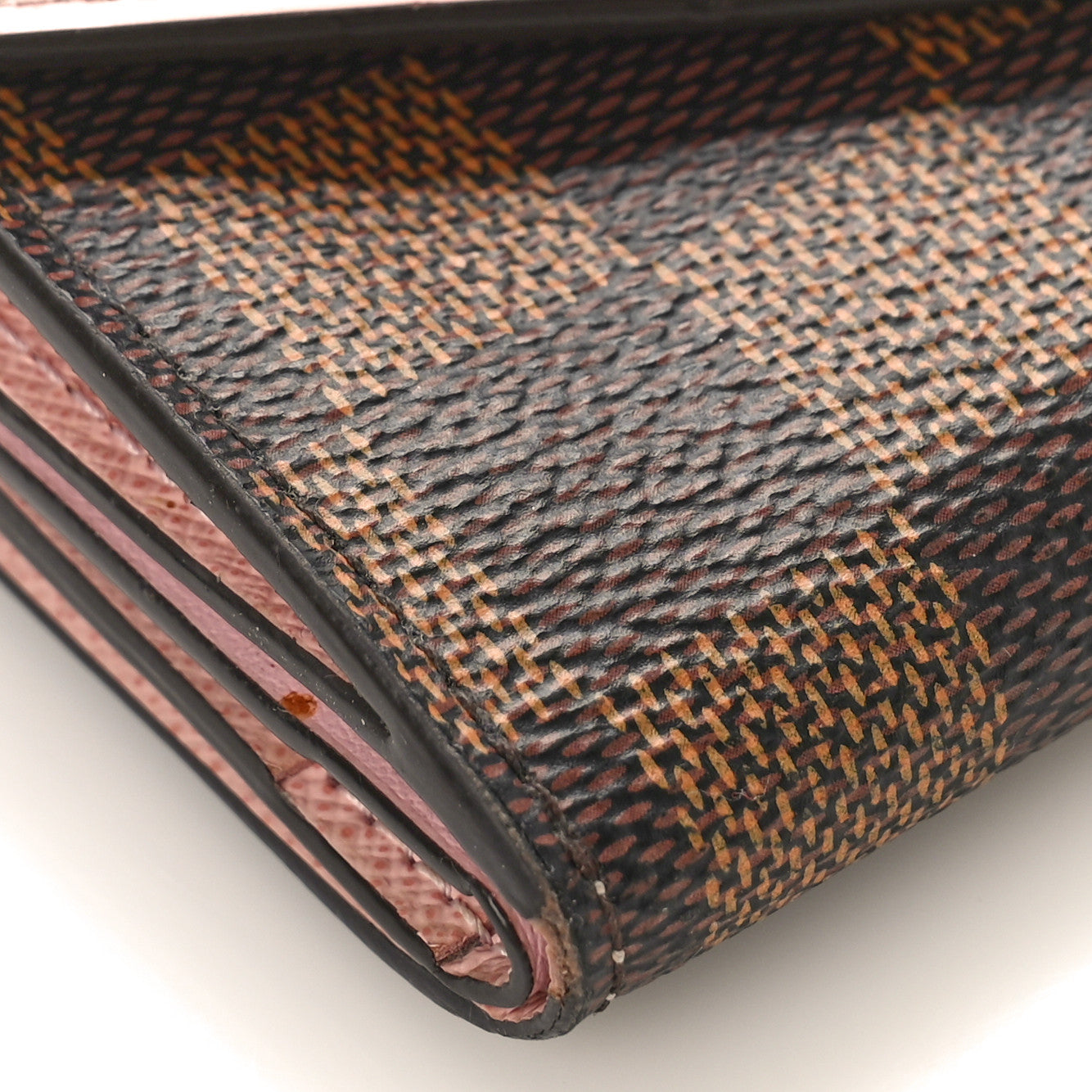 Damier Ebene Zoe Wallet Rose Ballerine