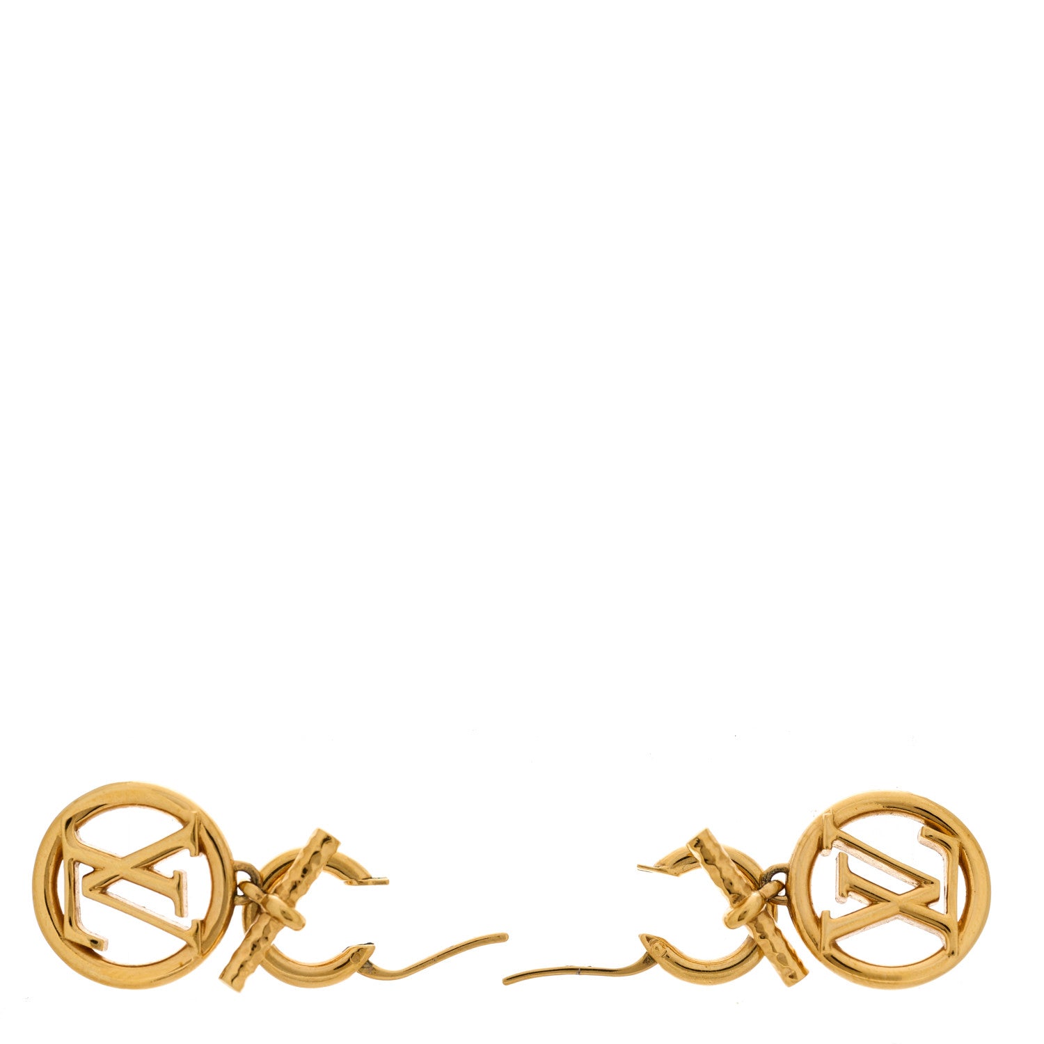 Louis Vuitton Baby Louise Earrings Gold 3 of 5