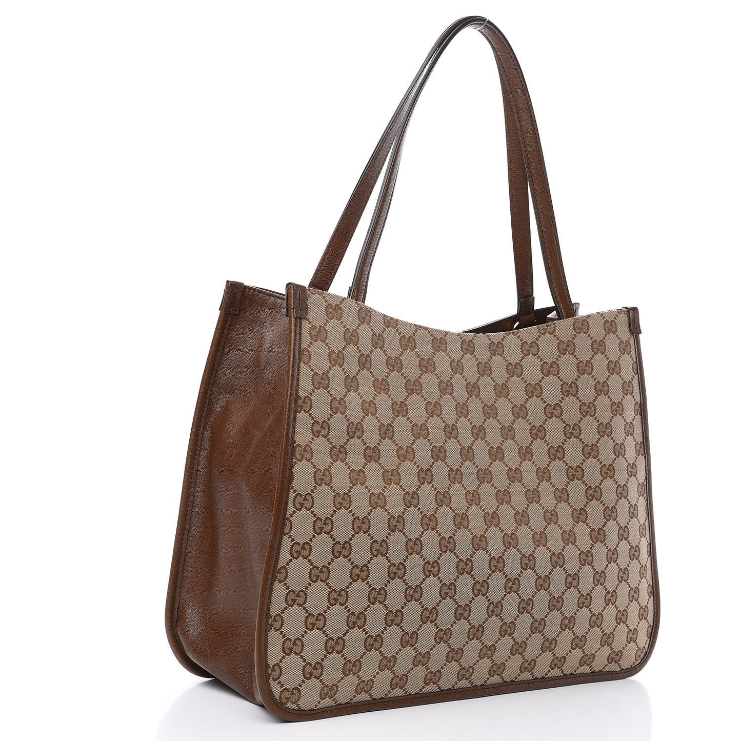 Monogram Horsebit 1955 Tote Bag Beige Brown Sugar