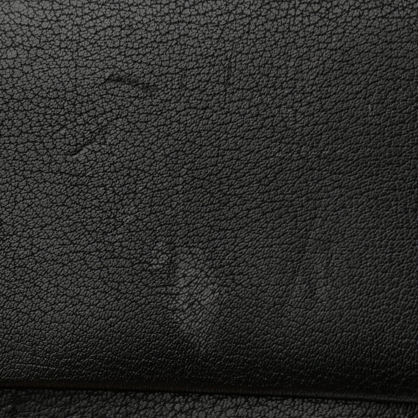 Goatskin Folded Clutch With Strap Black