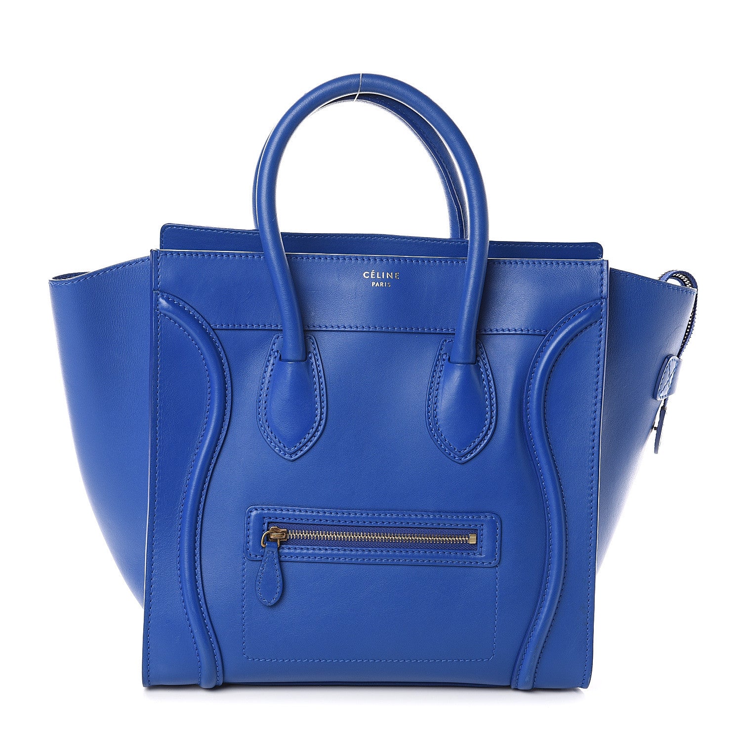 Celine Smooth Calfskin Mini Luggage Royal Blue 1 of 8