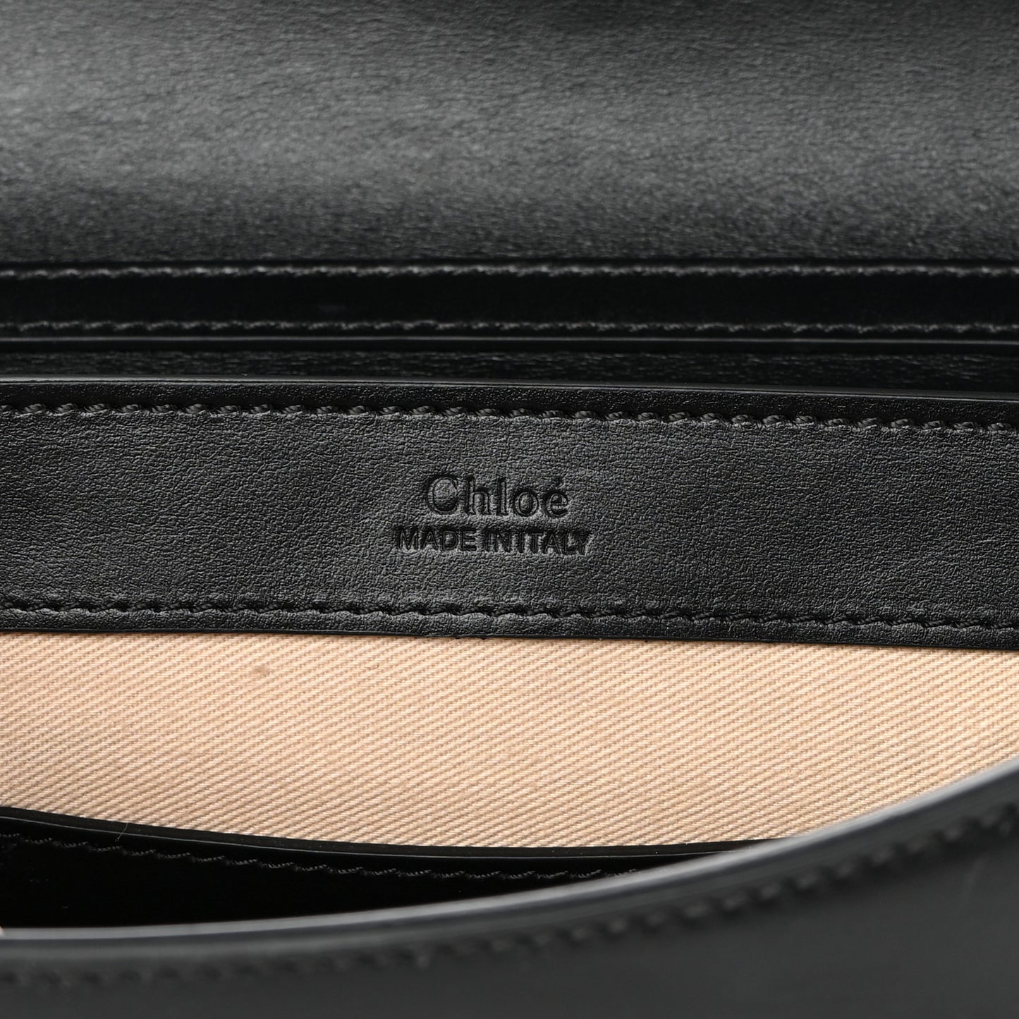 Calfskin Suede C Clutch With Chain Black
