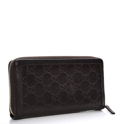 Gucci Guccissima Sukey Zip Around Wallet Dark Brown 3 of 20