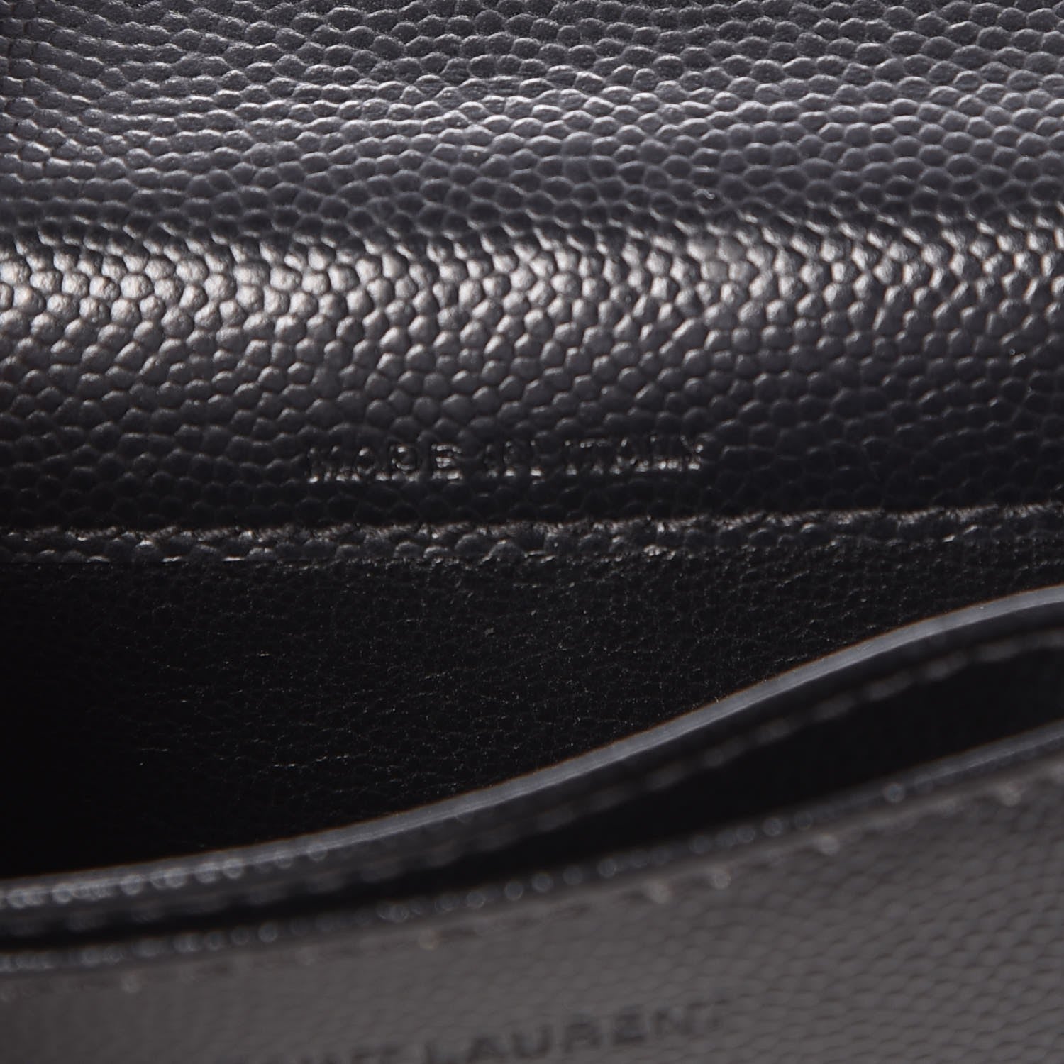 Saint Laurent Grain De Poudre Business Card Case Black 7 of 9
