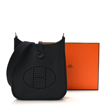 Hermes Taurillon Clemence Evelyne TPM Black 10 of 10