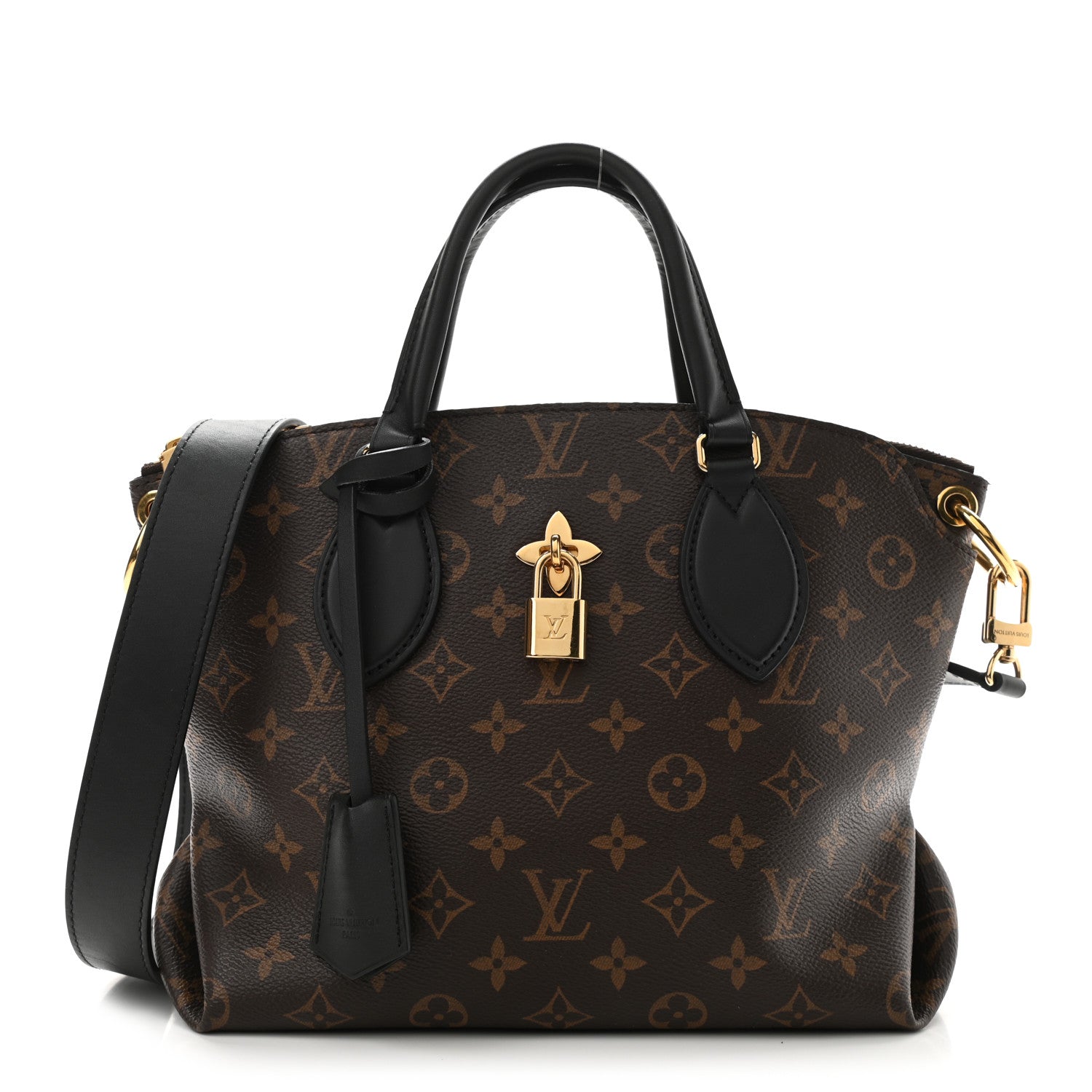 Louis Vuitton Monogram Flower Zipped Tote PM Black 1 of 10