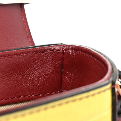 Chloe Calfskin Crocodile Embossed Mini C Double Carry Ombre Yellow 8 of 10