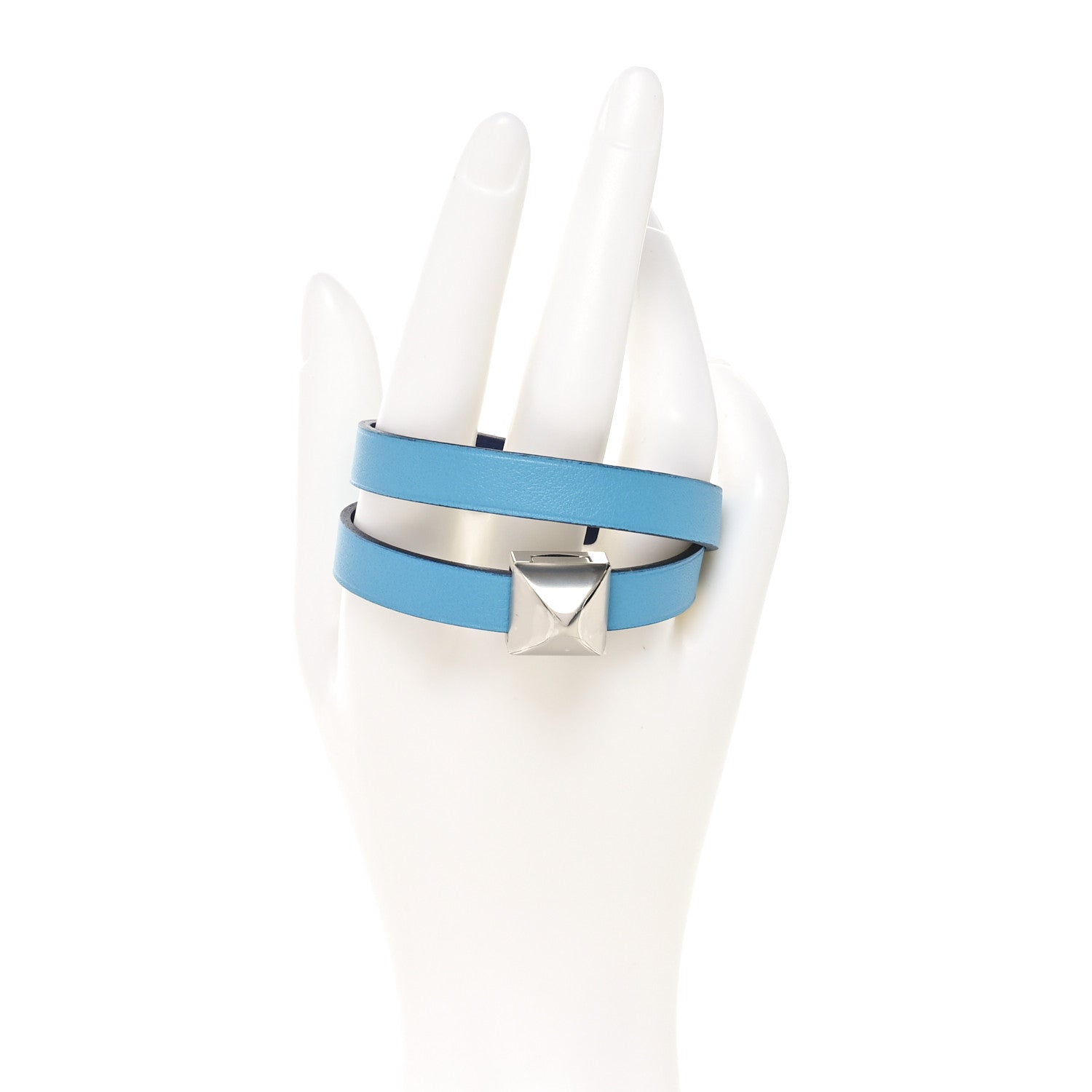 Hermes Swift Medor Infini Double Tour Bracelet T2 New Bleu Jean Bleu Navy 3 of 5