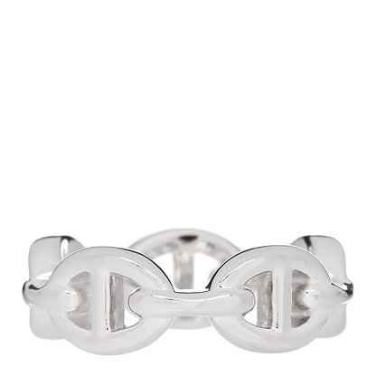 Hermes Sterling Silver PM Chaine d'Ancre Enchainee Band Ring 51 5.75 3 of 7