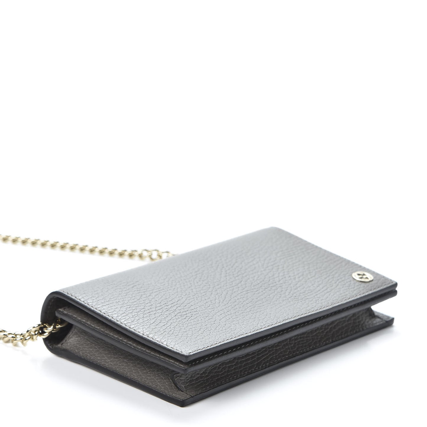 Dollar Calfskin Medium Betty Chain Wallet Loess
