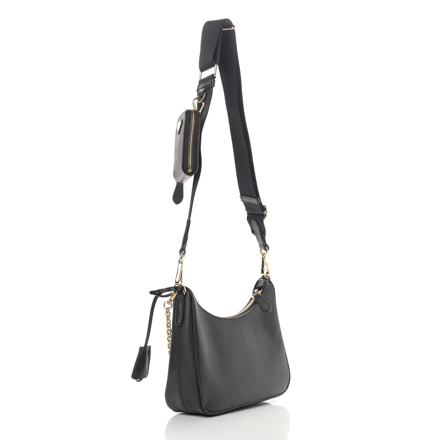 Prada Saffiano Lux Re-Edition 2005 Shoulder Bag Black 3 of 10