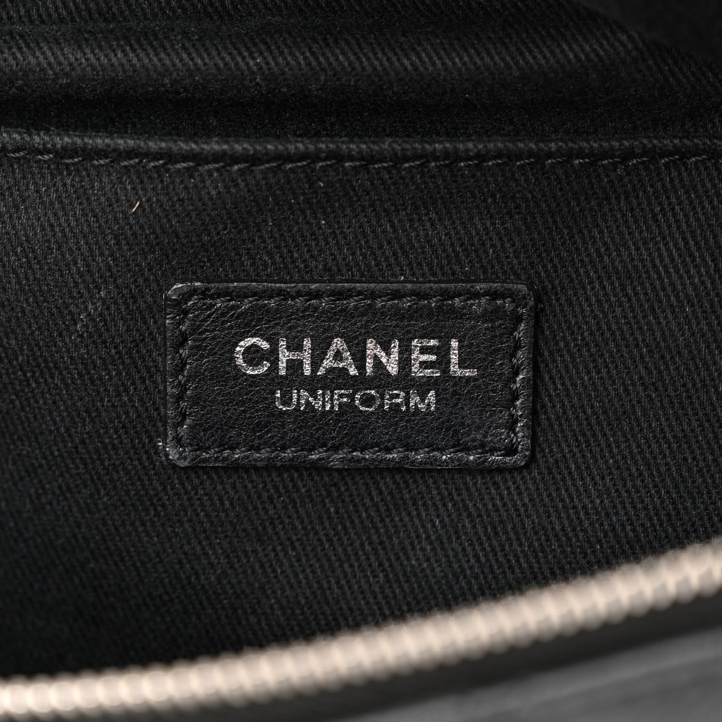 Grained Calfskin Quilted Waist Belt Bag Black