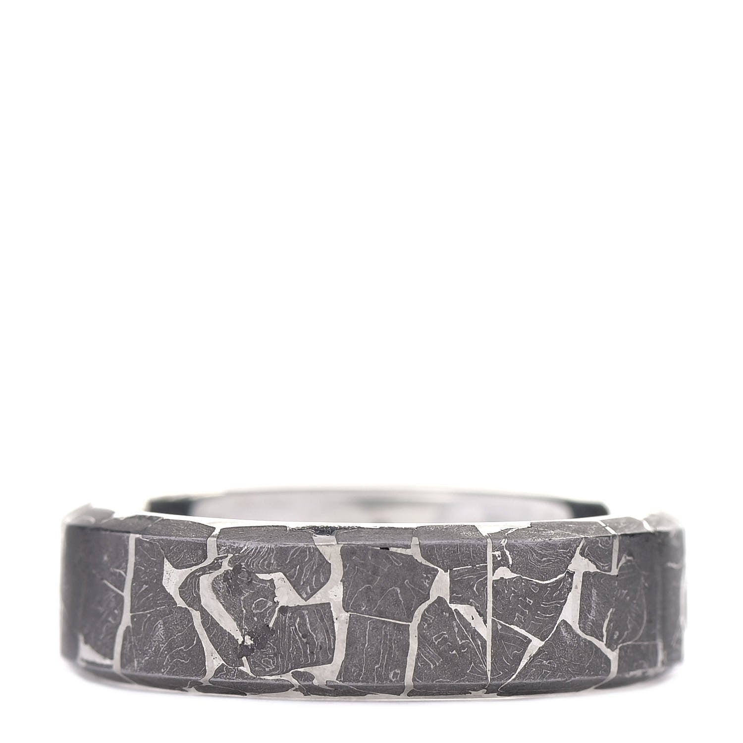 David Yurman Sterling Silver Fused Meteorite 8.5mm Band Ring 71 13.25 1 of 6