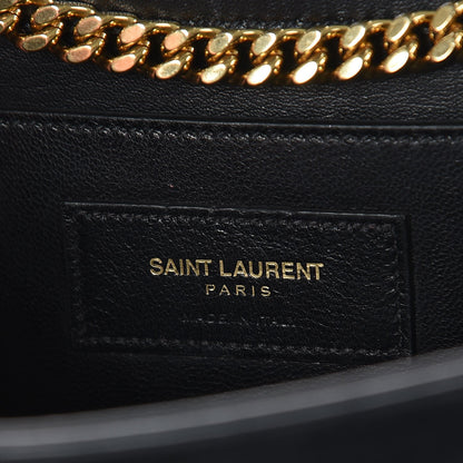 Saint Laurent Suede Medium Classic Monogram Kate Tassel Satchel Black 6 of 9