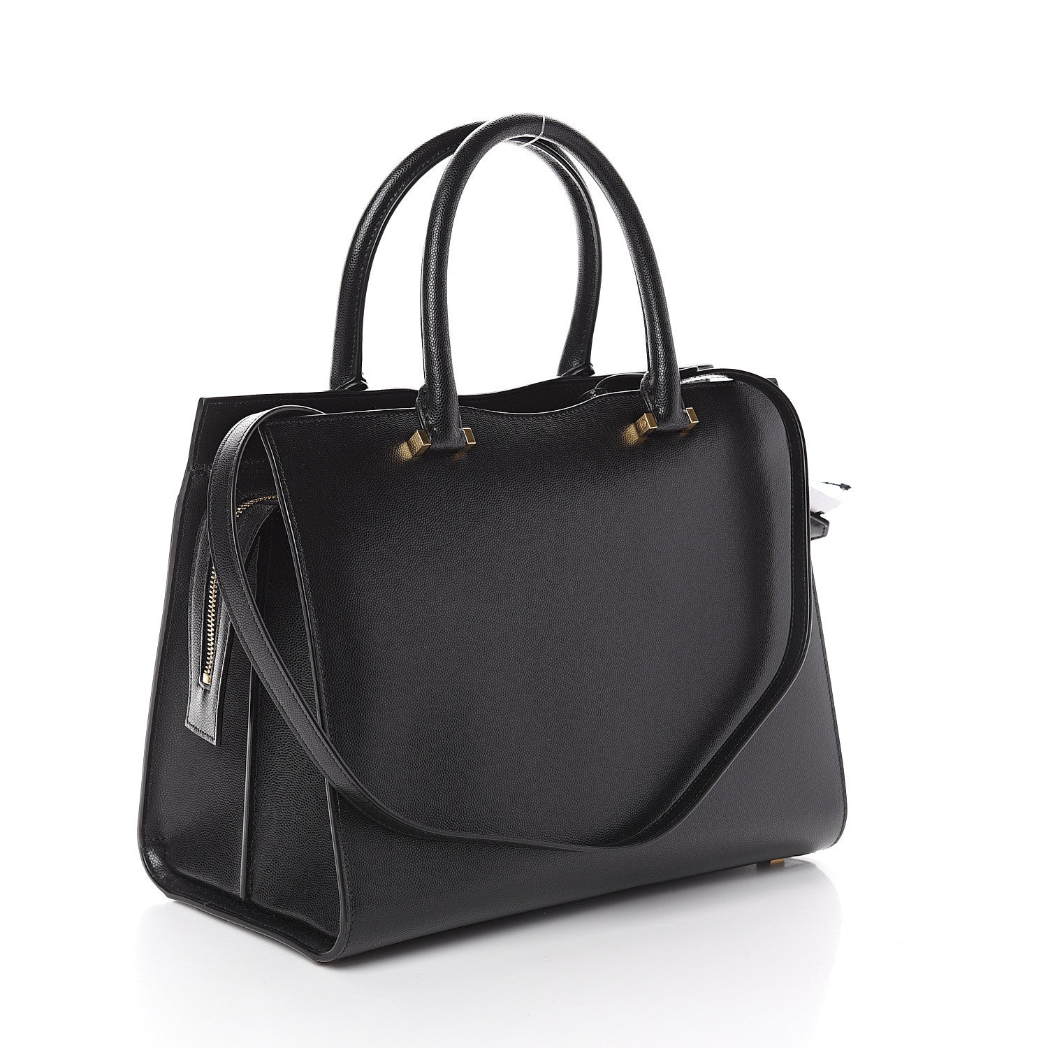 Saint Laurent Grain De Poudre Medium Uptown Tote Black 2 of 8