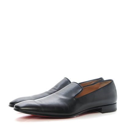 Christian Louboutin Mens Calfskin Brosse Dandelion Flat Loafers 45.5 Black 3 of 11