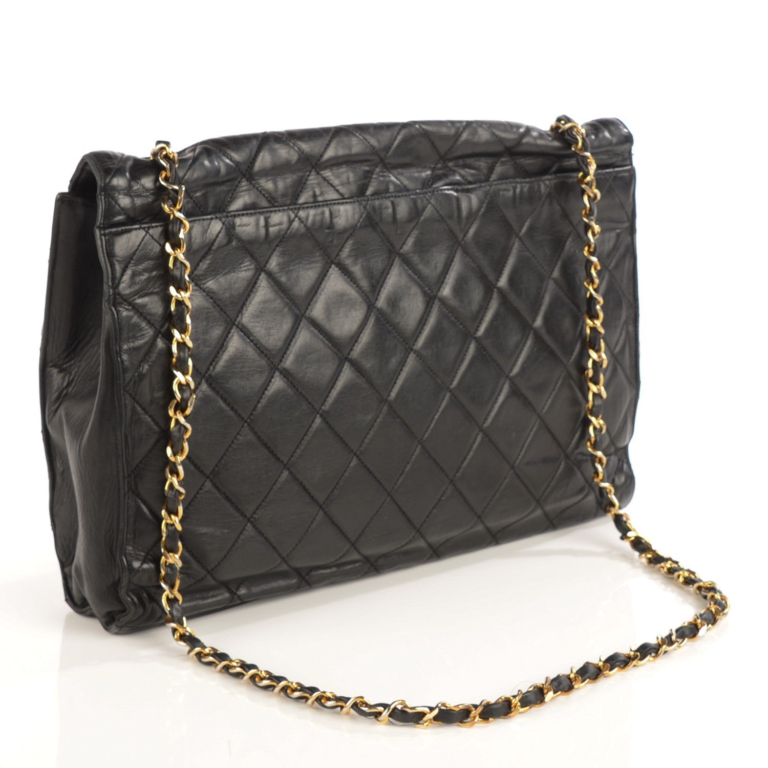 Chanel Lambskin Quilted Jumbo Flap Black 3 of 9