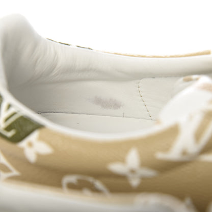 Louis Vuitton Monogram Giant Time Out Sneakers 41 Kaki White Beige 8 of 14