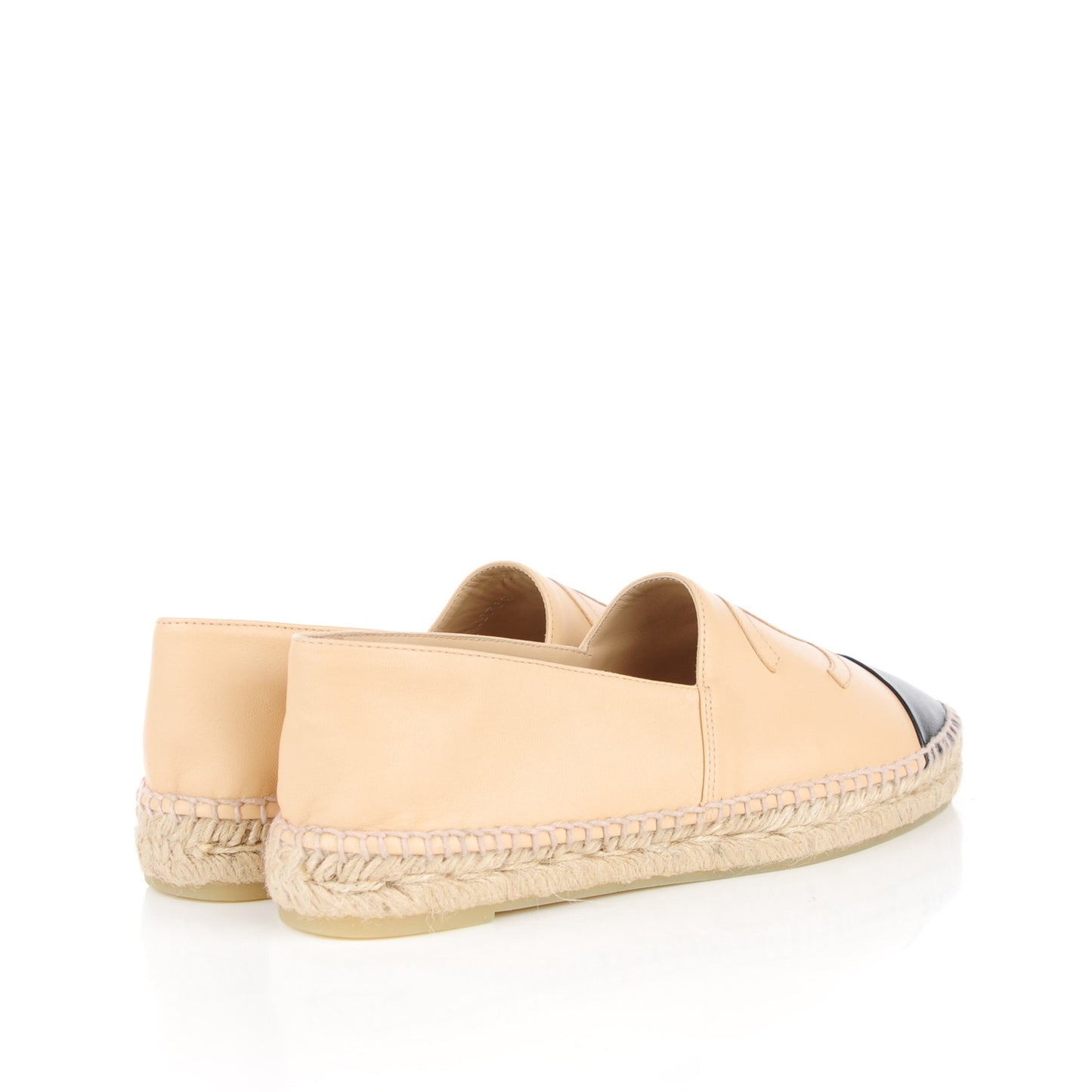 Lambskin CC Espadrilles 39 Beige Black