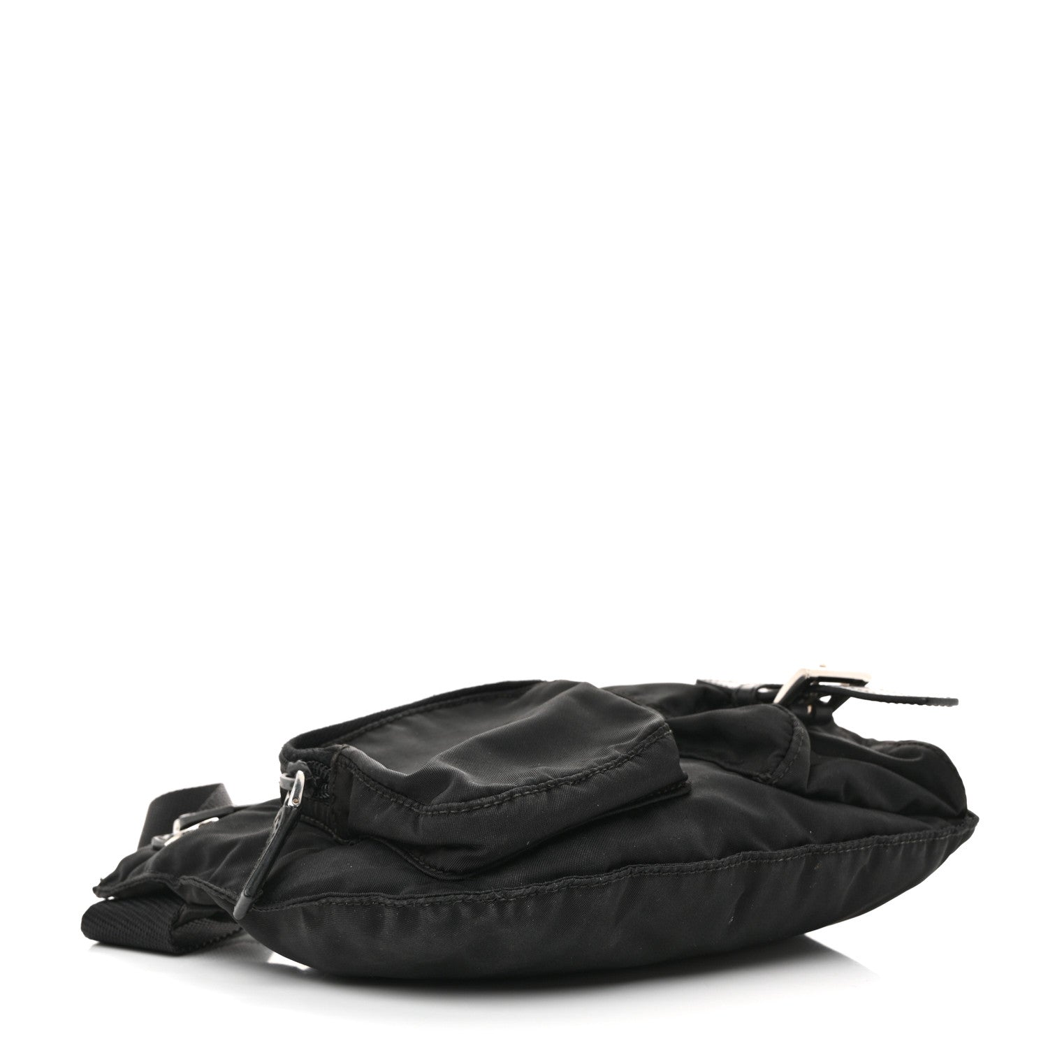 Prada Tessuto Nylon Multi Pocket Belt Bag Black 4 of 13