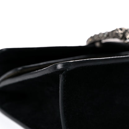 Gucci GG Supreme Monogram Suede Crystal Small Dionysus Shoulder Bag Beige Ebony Black 7 of 17