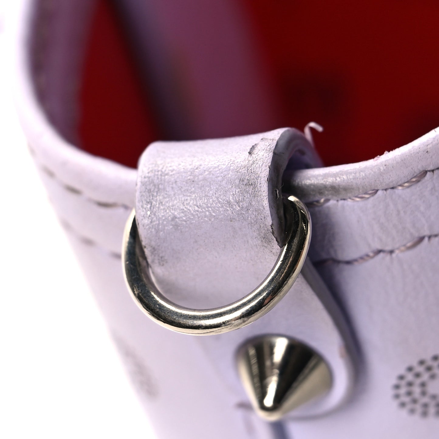 Calfskin Loubinthesky Mini East West Cabata Tote Lavender