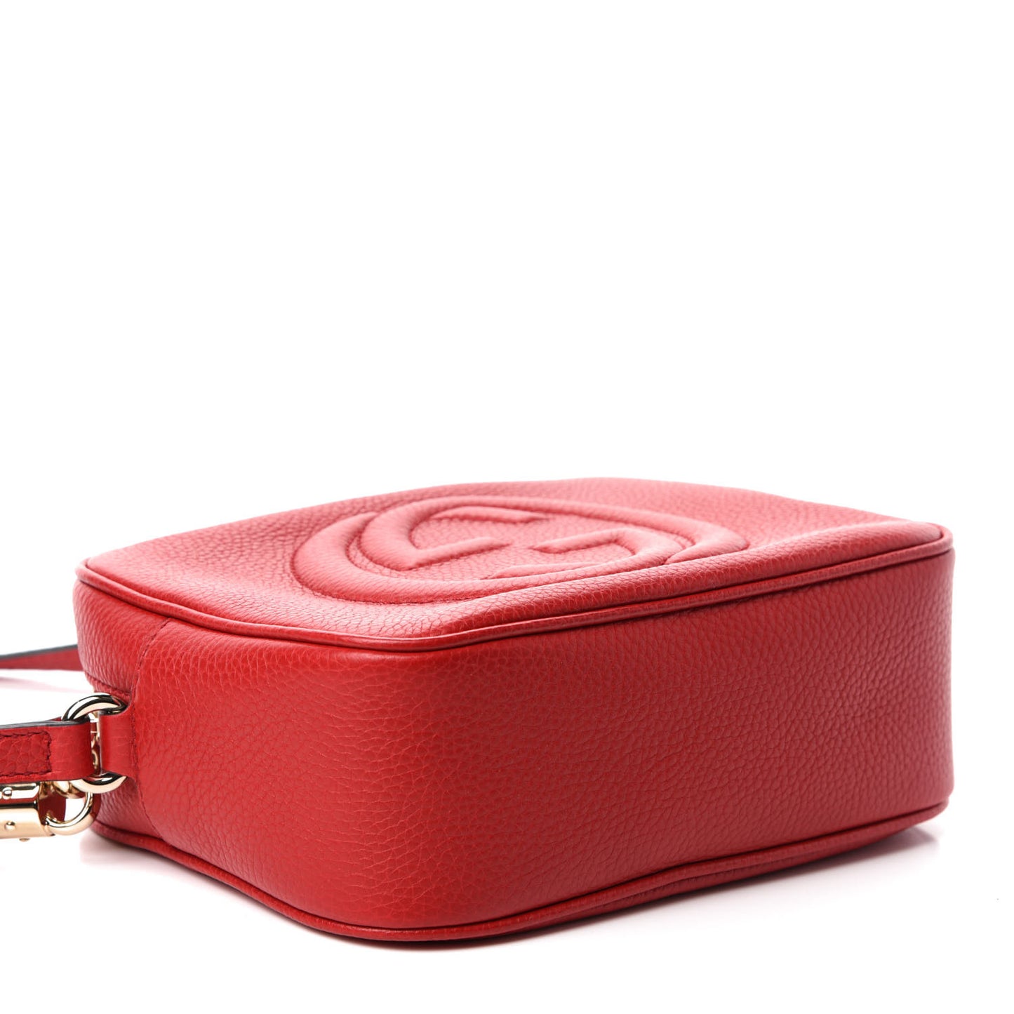 Pebbled Calfskin Small Soho Disco Bag Tabasco Red