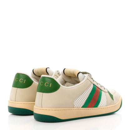Gucci Nubuck Web Womens Screener Sneakers 40 New Sand Dusty Milk Vintage Green 4 of 12