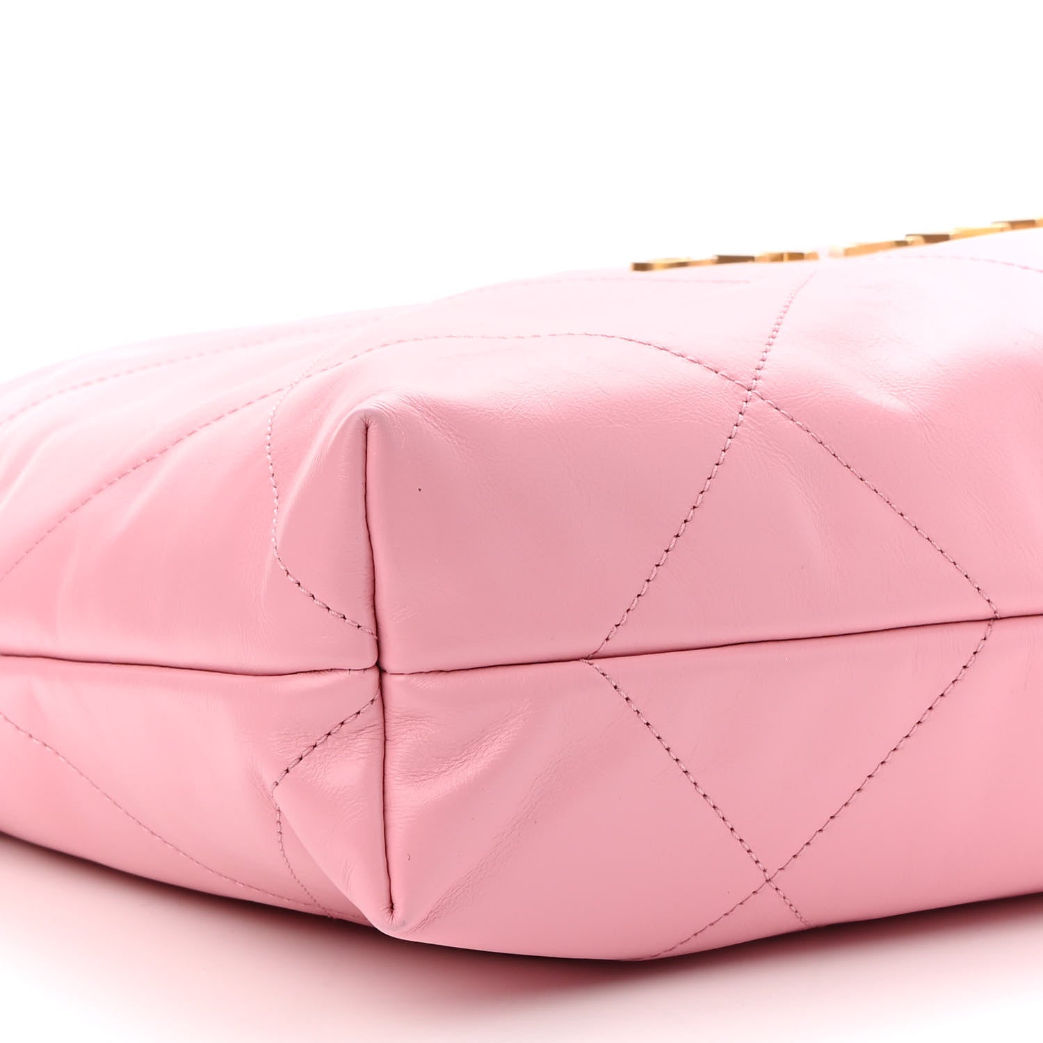 Chanel Shiny Calfskin Quilted Chanel 22 Drawstring Bag Light Pink 9 of 10