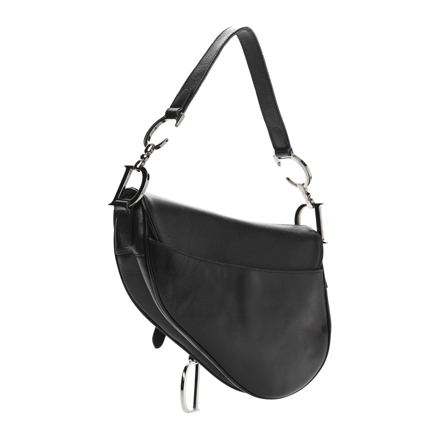 Christian Dior Calfskin Saddle Bag Black 3 of 19
