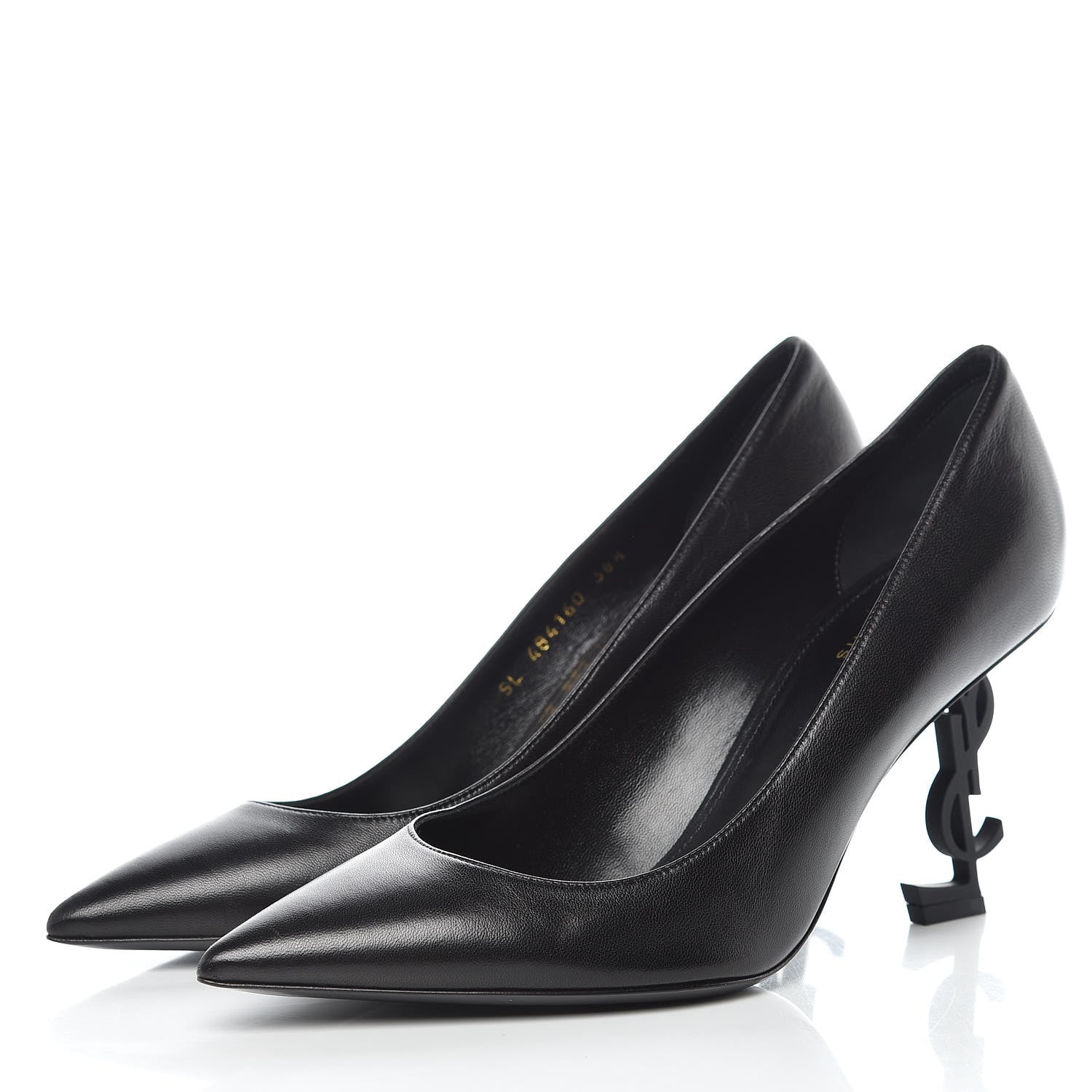 Saint Laurent Calfskin Opyum 85 Pumps 38.5 Black 3 of 10