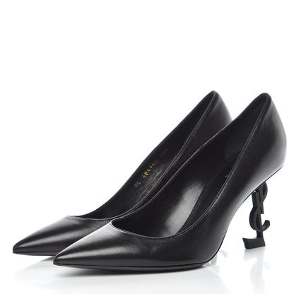 Saint Laurent Calfskin Opyum 85 Pumps 38.5 Black 3 of 10