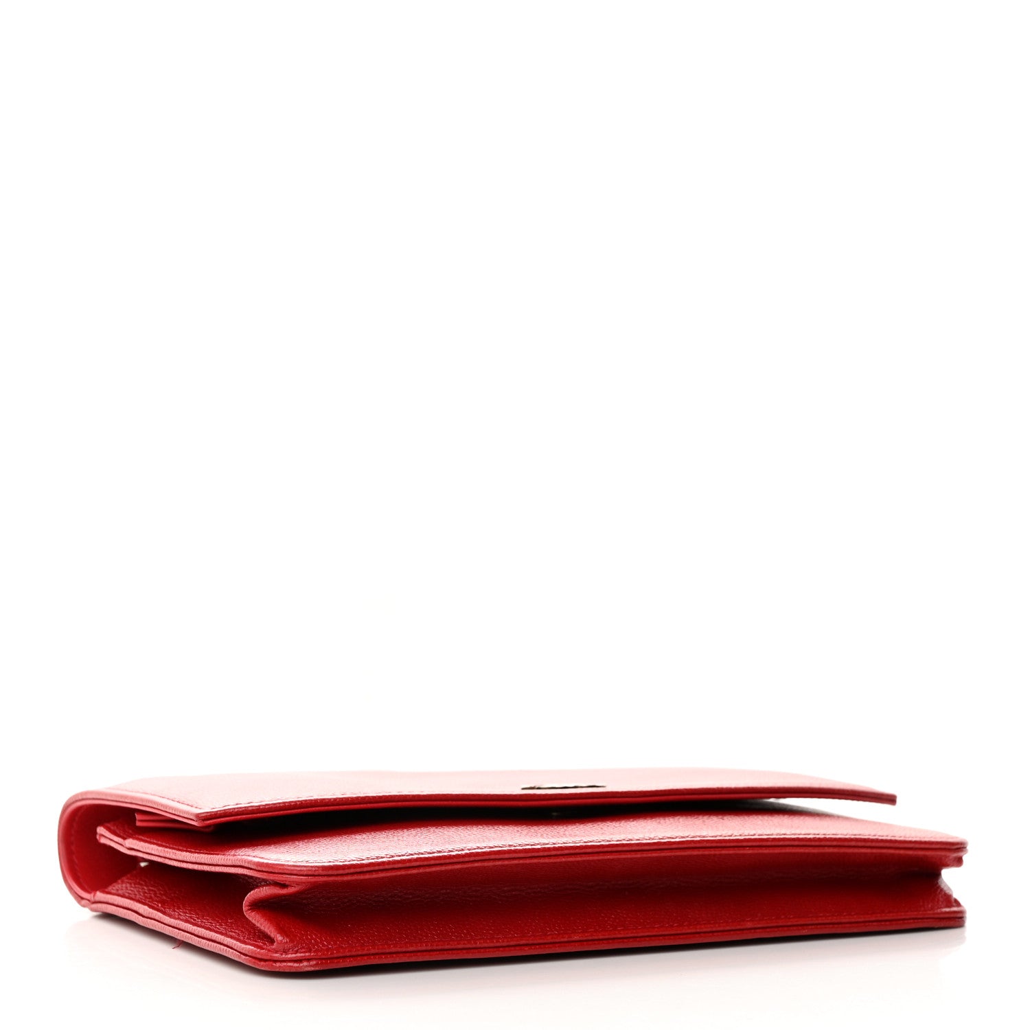 Chanel Caviar Sevruga Wallet on Chain WOC Red 4 of 15