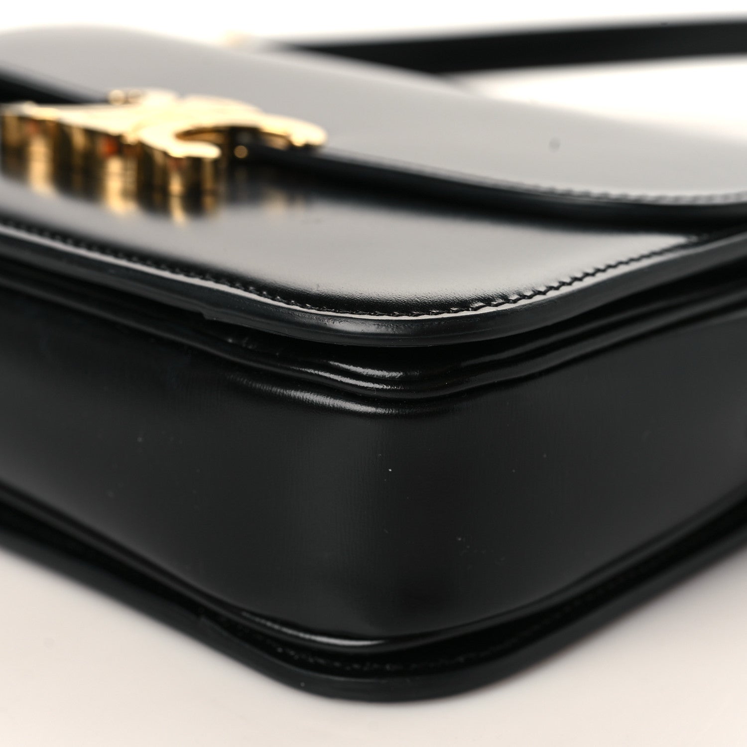 Celine Shiny Calfskin Medium Triomphe Black 9 of 9